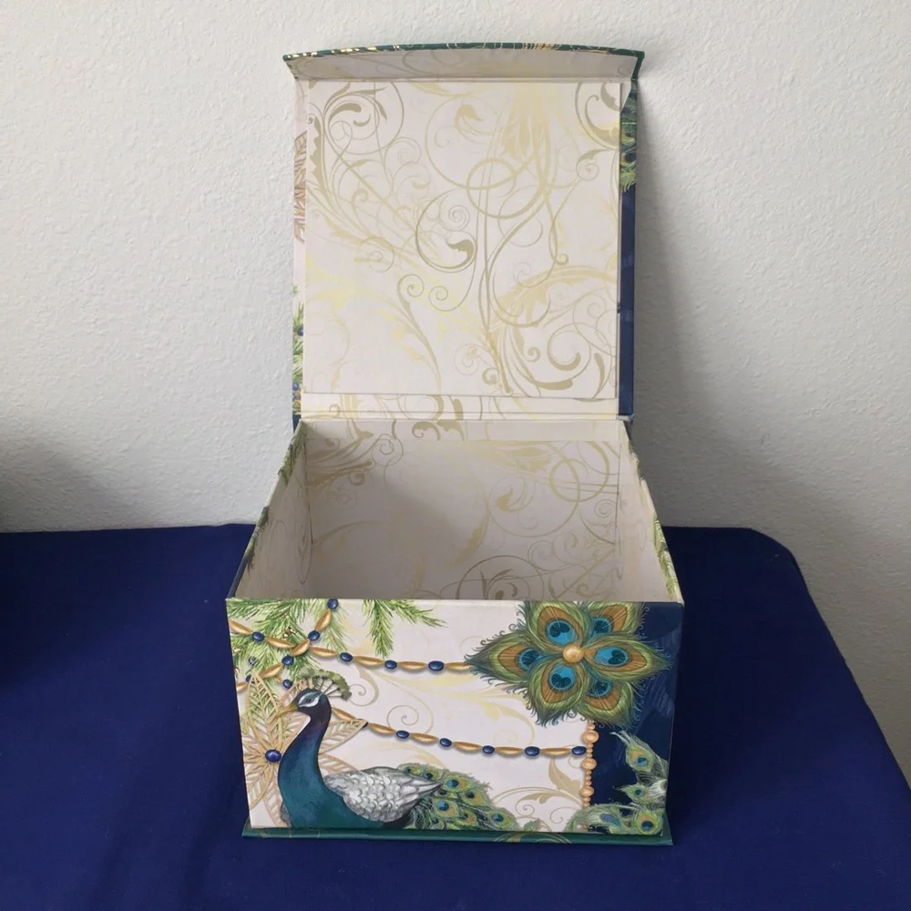 Decorative Peacock Storage Box Set